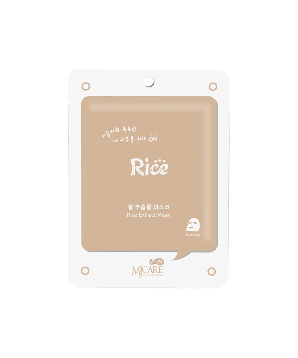 MJCARE On Rice Extract Mask - Pirinç Özlü Aydınlatıcı ve Nemlendirici Yüz Maskesi