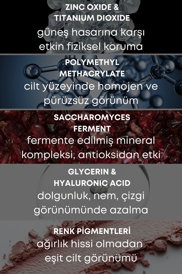 mineral güneş kremi, güneş koruyucu, yaşlanma karşıtı, renkli güneş koruyucu